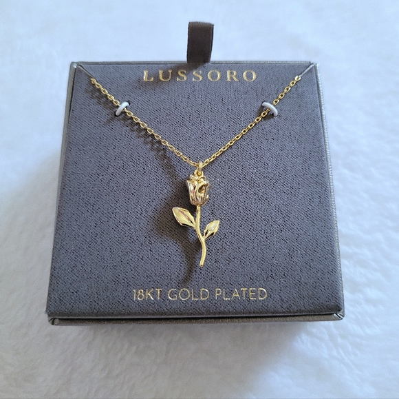 Lussoro Gold💛 Rose🌹 Pendant Necklace - NIB - Picture 11 of 15